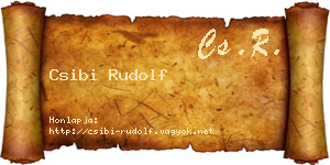 Csibi Rudolf névjegykártya