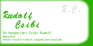 rudolf csibi business card